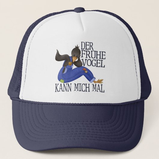 Der Frühe Vogel Truckerkappe (Vorderseite)