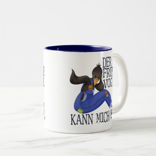 Der Frühe Vogel Zweifarbige Tasse (VorderseiteRechts)