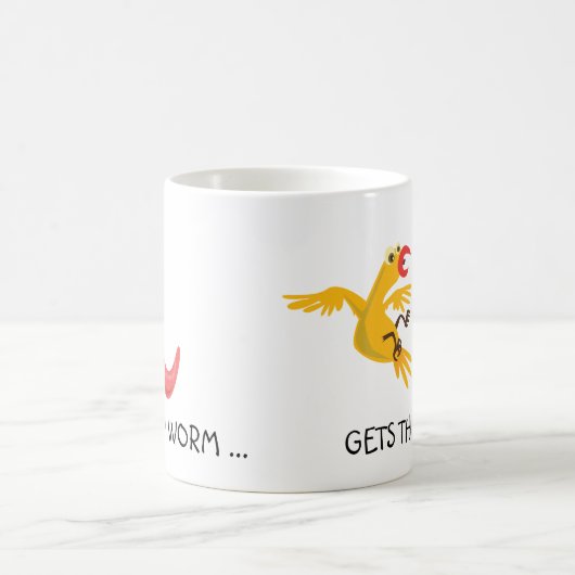 Der frühe Wurm bekommt den Vogel Kaffeetasse (Mittel)
