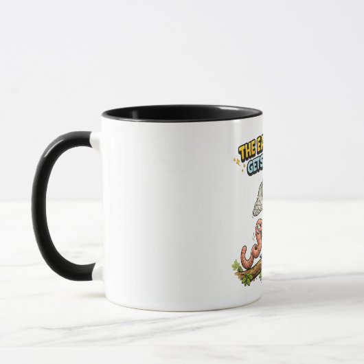 Der frühe Wurm bekommt den Vogel-Mug Tasse (Links)