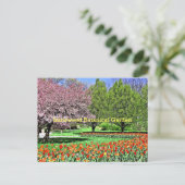 "DER FRÜHJAHR KOMMT IN DEN BOTANISCHEN GARTEN AUS  POSTKARTE (Stehend Vorderseite)