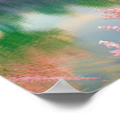 Der Frühling am Fluss, Cherry Blossom Paradies Poster (Ecke)