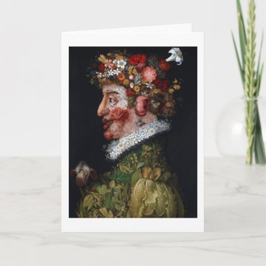 Der Frühling, Arcimboldo Karte (Vorderseite)