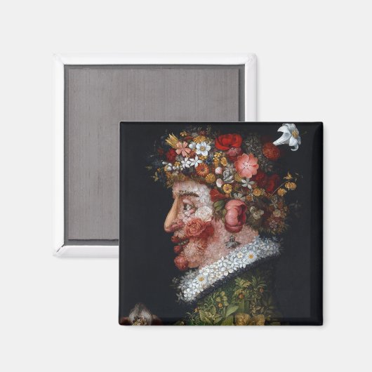 Der Frühling, Arcimboldo Magnet (Vorderseite/Rückseite)