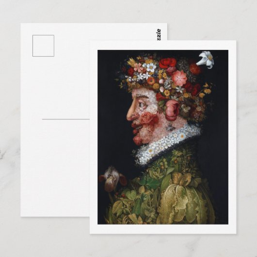 Der Frühling, Arcimboldo Postkarte (Vorne/Hinten)