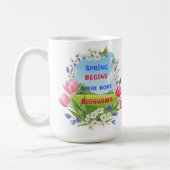 Der Frühling beginnt dort, wo die Hoffnung auf Ins Kaffeetasse (Links)