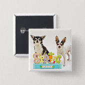 Der Frühling Chihuahuas Button (Vorne & Hinten)