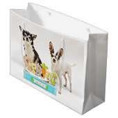 Der Frühling Chihuahuas Große Geschenktüte (Vorderseite Schrägansicht)