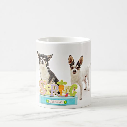 Der Frühling Chihuahuas Kaffeetasse (Mittel)