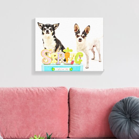 Der Frühling Chihuahuas Leinwanddruck (Insitu (Wohnzimmer))