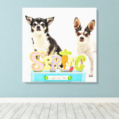 Der Frühling Chihuahuas Leinwanddruck (Insitu (Holzboden))