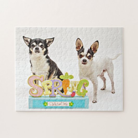 Der Frühling Chihuahuas Puzzle (Horizontal)