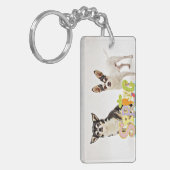 Der Frühling Chihuahuas Schlüsselanhänger (Vorderseite links)