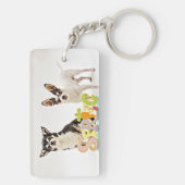 Der Frühling Chihuahuas Schlüsselanhänger (Rückseite)