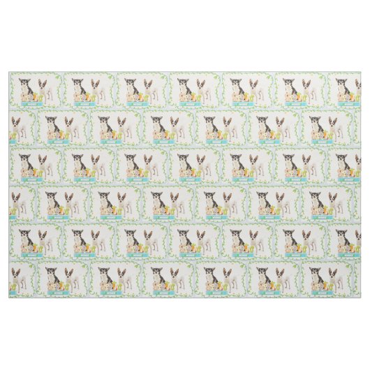 Der Frühling Chihuahuas Stoff (Fat Quarter (45,7 x 55,9 cm))