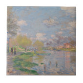 Der Frühling der Seine durch Monet Impressionist Fliese (Vorderseite)