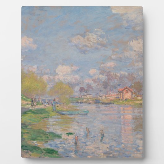 Der Frühling der Seine durch Monet Impressionist Fotoplatte (Vorderseite)