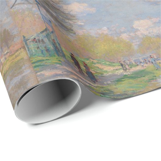 Der Frühling der Seine durch Monet Impressionist Geschenkpapier (Rolleneckpunkt)