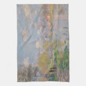 Der Frühling der Seine durch Monet Impressionist Geschirrtuch (Vertikal)