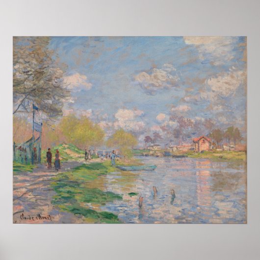 Der Frühling der Seine durch Monet Impressionist Poster (Vorne)