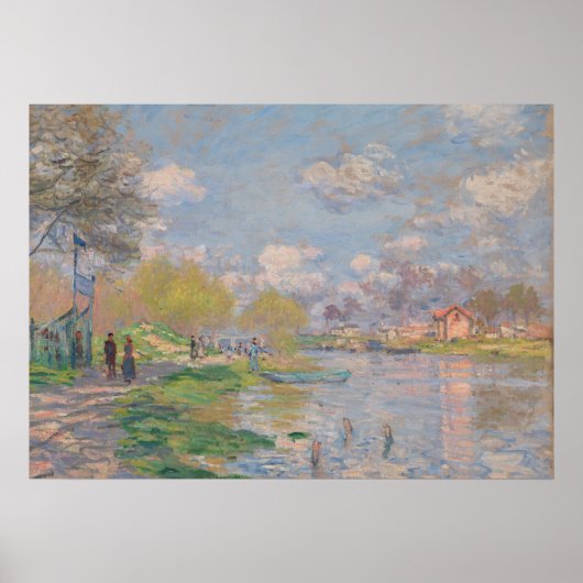 Der Frühling der Seine durch Monet Impressionist Poster (Vorne)