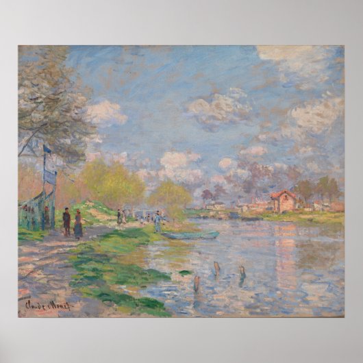 Der Frühling der Seine durch Monet Impressionist Poster (Vorne)