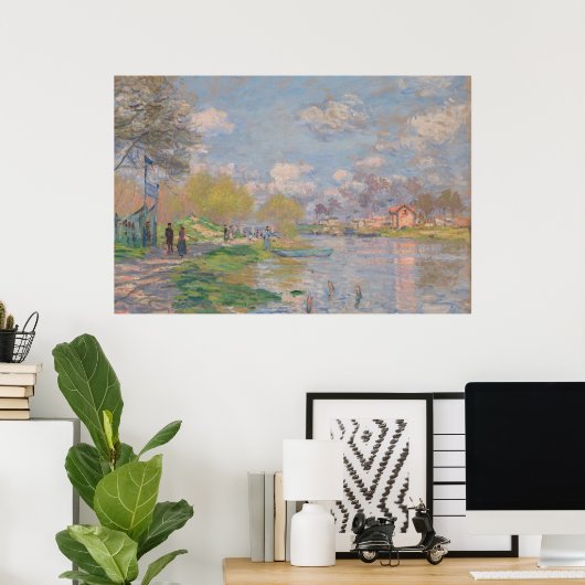 Der Frühling der Seine durch Monet Impressionist Poster (Heimbüro)