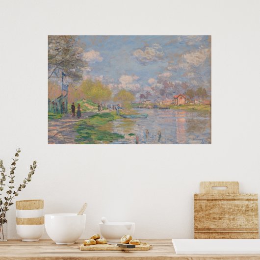 Der Frühling der Seine durch Monet Impressionist Poster (Küche)