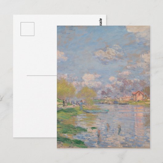 Der Frühling der Seine durch Monet Impressionist Postkarte (Vorne/Hinten)