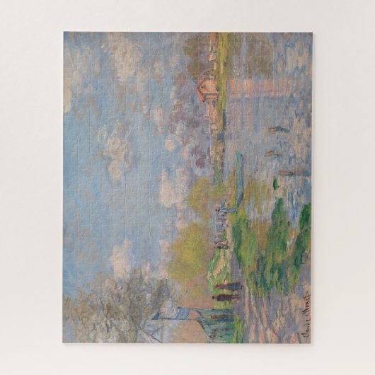 Der Frühling der Seine durch Monet Impressionist Puzzle (Vertikal)