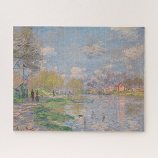 Der Frühling der Seine durch Monet Impressionist Puzzle (Horizontal)
