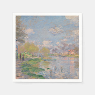 Der Frühling der Seine durch Monet Impressionist Serviette
