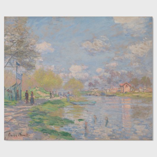 Der Frühling der Seine von Claude Monet Geschenkpapier (Flach)