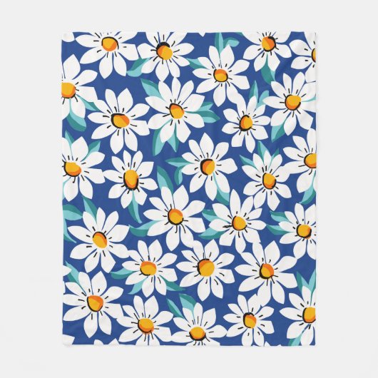 Der Frühling donnert: trendige Blumenmuster. Fleecedecke (Vorderseite)
