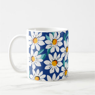 Der Frühling donnert: trendige Blumenmuster. Kaffeetasse