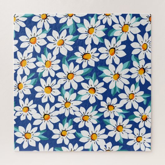 Der Frühling donnert: trendige Blumenmuster. Puzzle (Vertikal)
