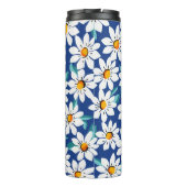 Der Frühling donnert: trendige Blumenmuster. Thermosbecher (Rückseite)