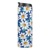 Der Frühling donnert: trendige Blumenmuster. Thermosbecher (Nach rechts gedreht)