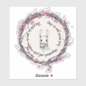 Der Frühling eines Hasen im Kirschbronzern-Grove Aufkleber (Blatt)