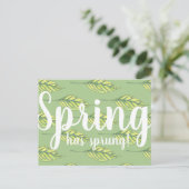 Der Frühling hat grüne Blätter gesprungen Postkarte (Stehend Vorderseite)