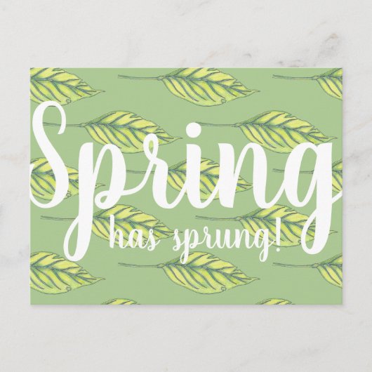 Der Frühling hat grüne Blätter gesprungen Postkarte (Vorderseite)