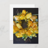 Der Frühling hat sich gepflügt - Gelber Blumenkran Mitteilungskarte (Vorne/Hinten)