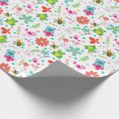 Der Frühling im Garten Geschenkpapier (Ecke)