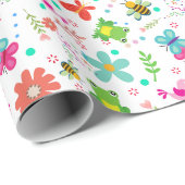 Der Frühling im Garten Geschenkpapier (Rolleneckpunkt)