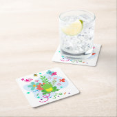 Der Frühling im Garten Rechteckiger Pappuntersetzer (Vor Ort)