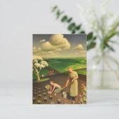 Der Frühling im Land durch Grant Wood Begleitkarte (Stehend Vorderseite)
