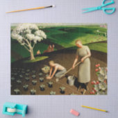 Der Frühling im Land durch Grant Wood Seidenpapier (Basteln)