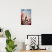 Der Frühling in Paris Die Ölmalerei des Eiffelturm Poster (Heimbüro)