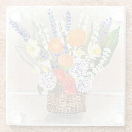 Der Frühling ins Neue Glasuntersetzer (Rückseite)