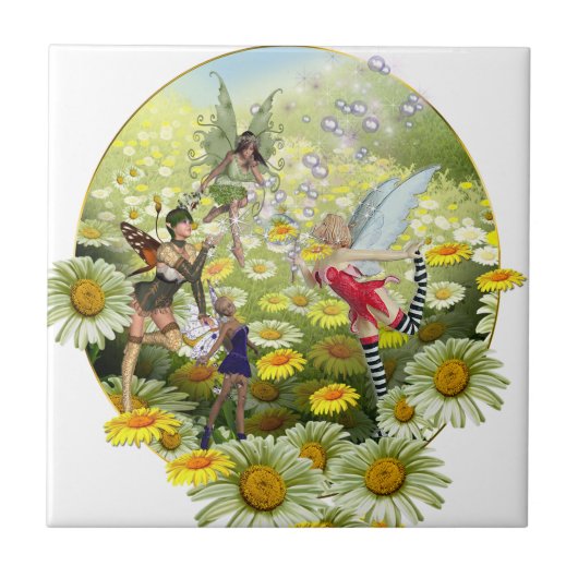 Der Frühling ist da Fliese (Vorderseite)